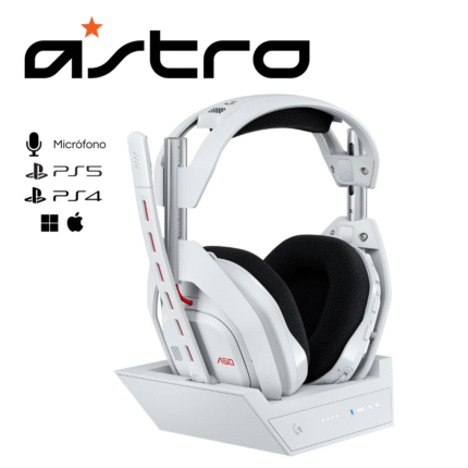 Auriculares Logitech G Astro A50 Lightspeed, Blanco, con Base de Carga | 939-002229