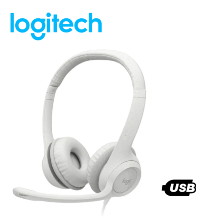 Audífono Logitech H390 con Micrófono, USB, Blanco | 981-001285