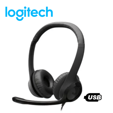Audífono con Micrófono Logitech H390, USB-C, Negro | 981-001575