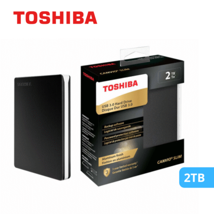 Toshiba Disco Duro Externo Canvio Slim, 2 TB, Negro | HDTD320XK3EA
