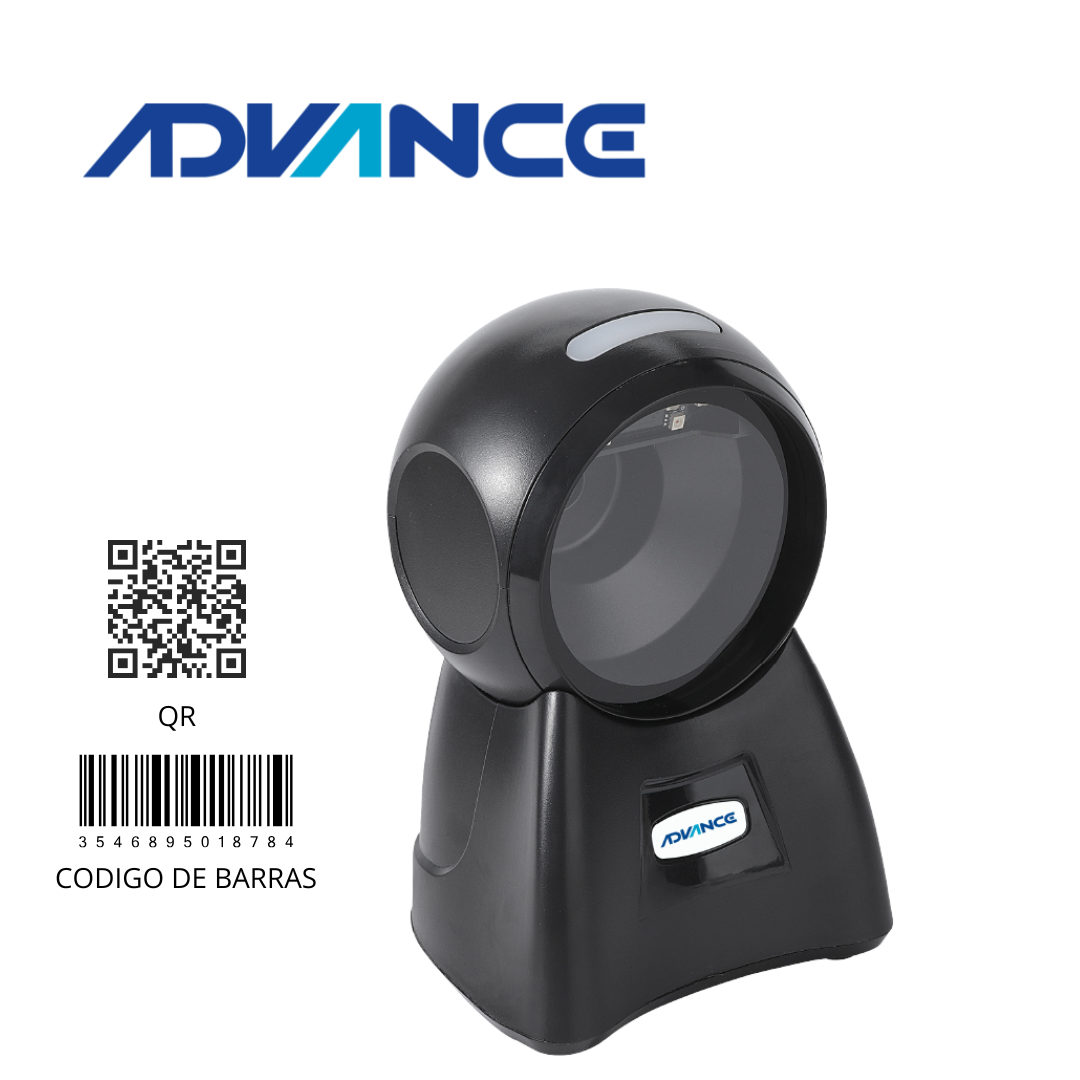 Escáner Advance ADV-6012N, Plataforma QR y Código de Barras | ADV-6012N