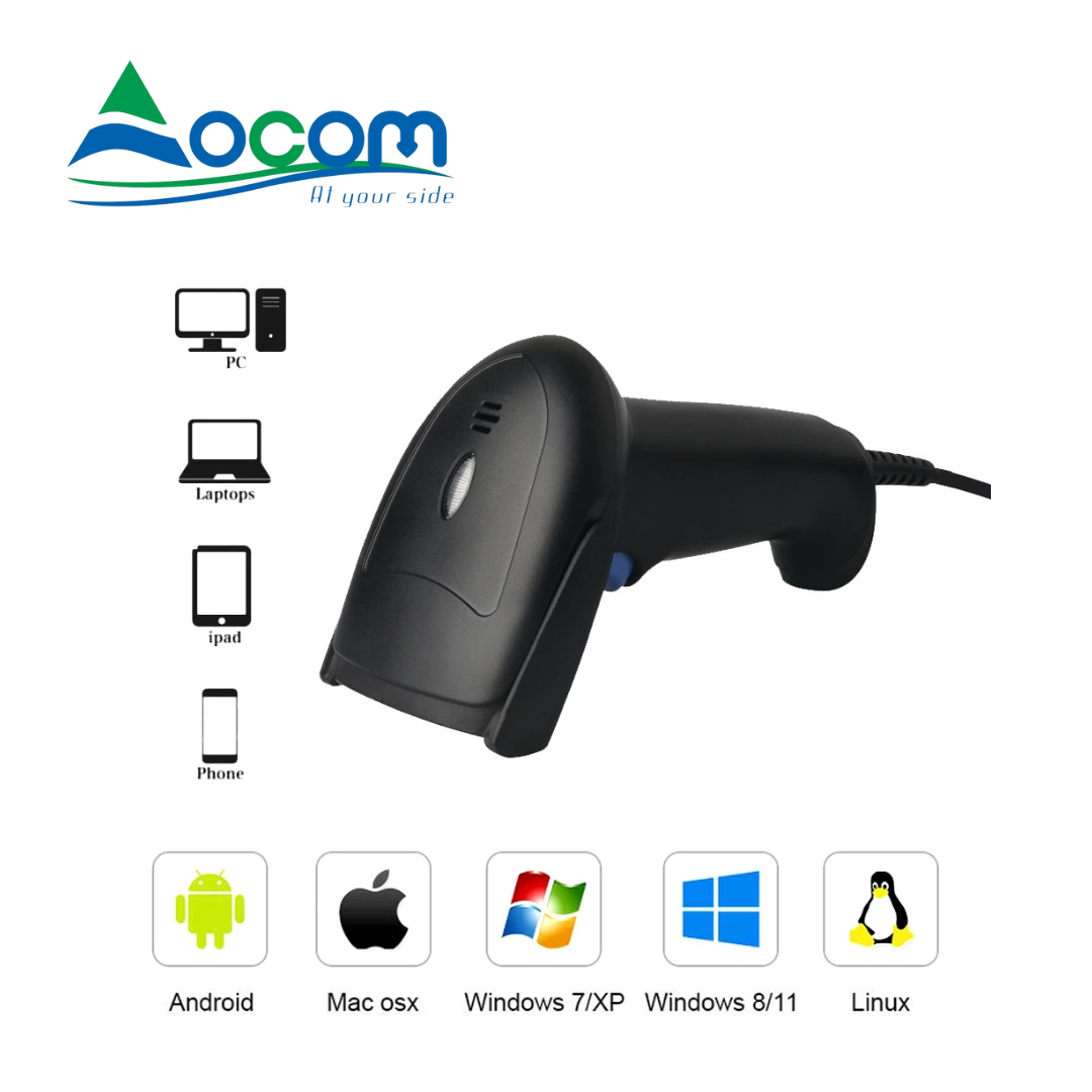 Lector de código de barras OCBS-2017 Ocom 1D y 2D, Negro | OCBS-2017 - Imagen 2