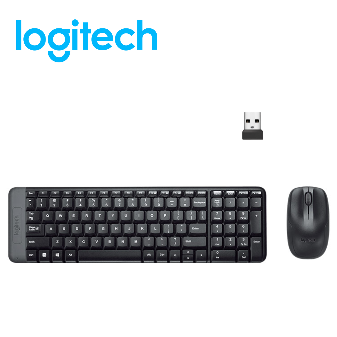 Kit Logitech MK220, Teclado y Mouse Inalámbrico, Negro | 920-004430