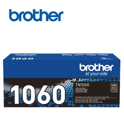 Tóner Brother TN-1060 Negro, Compatible con HL-1202, HL-1212W, DCP-1602 y DCP-1617NW | TN-1060