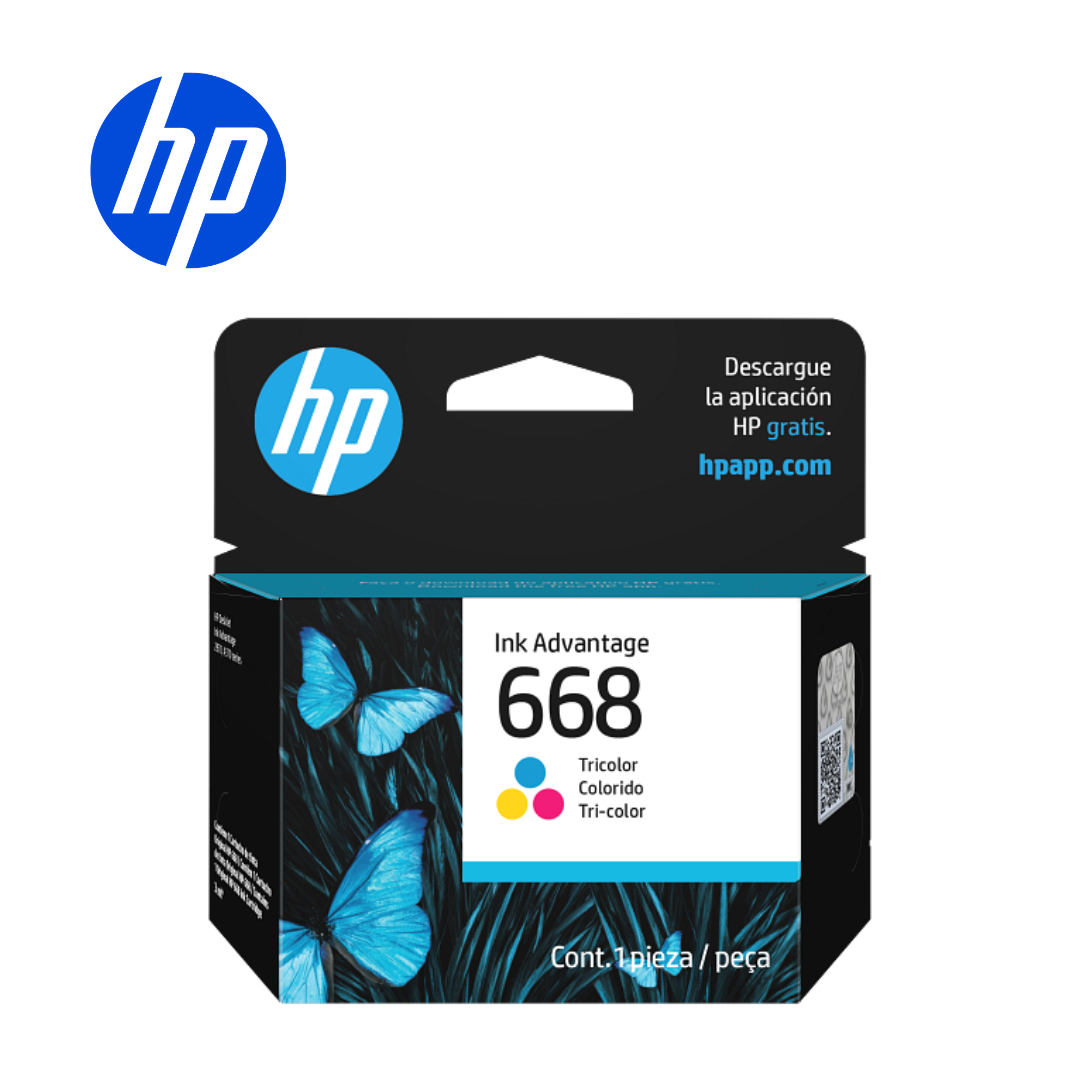 Cartucho de Tinta HP 668 Advantage, Tricolor | 7FP36VL