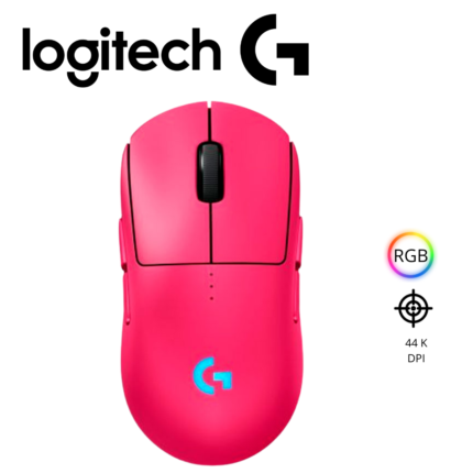 Mouse Logitech G Pro 2 Lightspeed Wireless Hero 2 44k Lightforce Lightsync RGB, Magenta | 910-007308