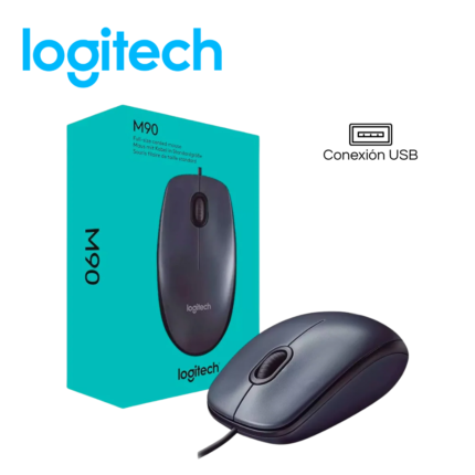 Mouse Logitech M90, 1000 DPI, USB, Negro | 910004053