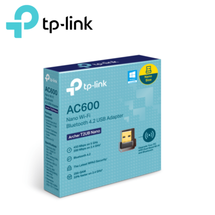 Adaptador TP-Link AC600, Wi-Fi Bluetooth 4.2 | Archer T2UB Nano