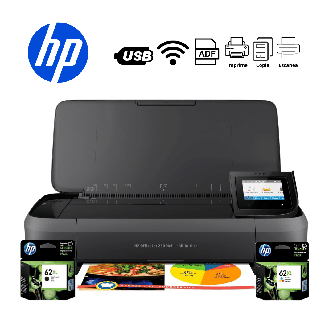 Impresora MFD HP OfficeJet 250 Mobile USB WiFi, Bluetooth | CZ992A