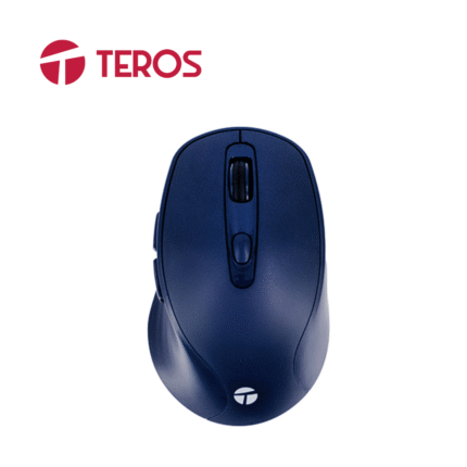 Mouse Inalámbrico Teros TE-1235S de 2.4GHz con 6 Botones y USB, Azul | TE-1235S