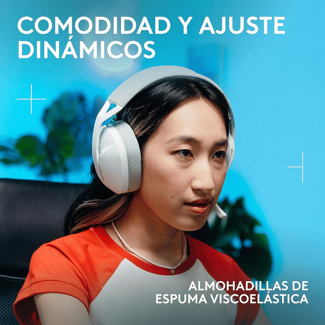 Audífono con micrófono Logitech G321, 22h, lightspeed, bt, 40mm, cable usb-c, blanco | 981-001568 - Imagen 2