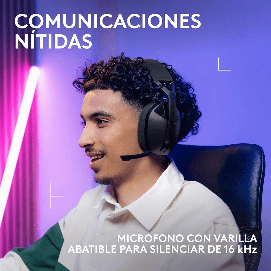 Audífono con micrófono Logitech G321, 22h, lightspeed, bt, 40mm, cable usb-c, negro | 981-001562 - Imagen 2
