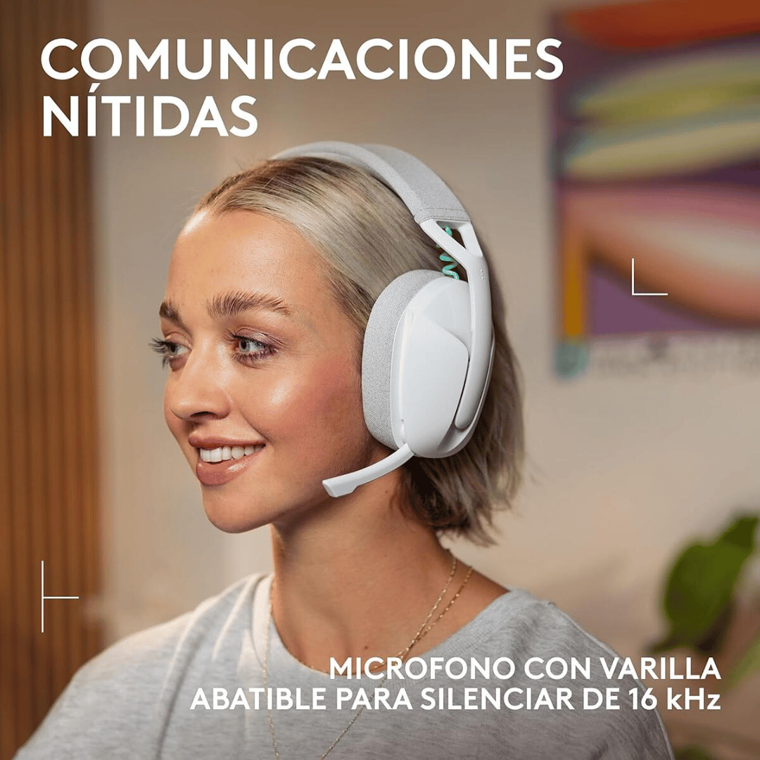 Audífono con micrófono Logitech G321, 22h, lightspeed, bt, 40mm, cable usb-c, blanco | 981-001568 - Imagen 3