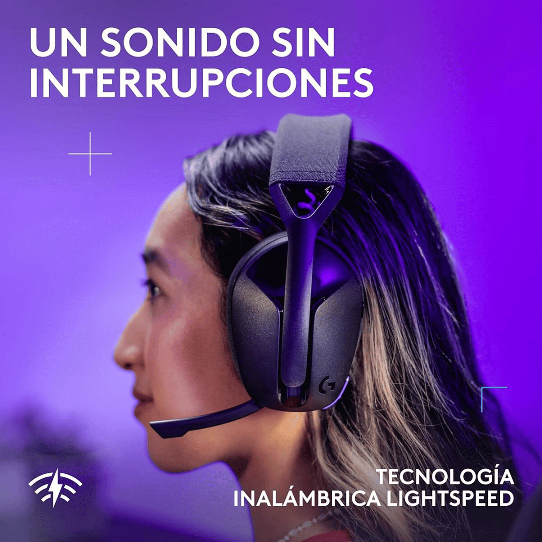 Audífono con micrófono Logitech G321, 22h, lightspeed, bt, 40mm, cable usb-c, negro | 981-001562 - Imagen 3