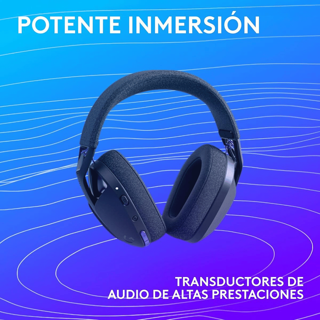 Audífono con micrófono Logitech G321, 22h, lightspeed, bt, 40mm, cable usb-c, negro | 981-001562 - Imagen 5