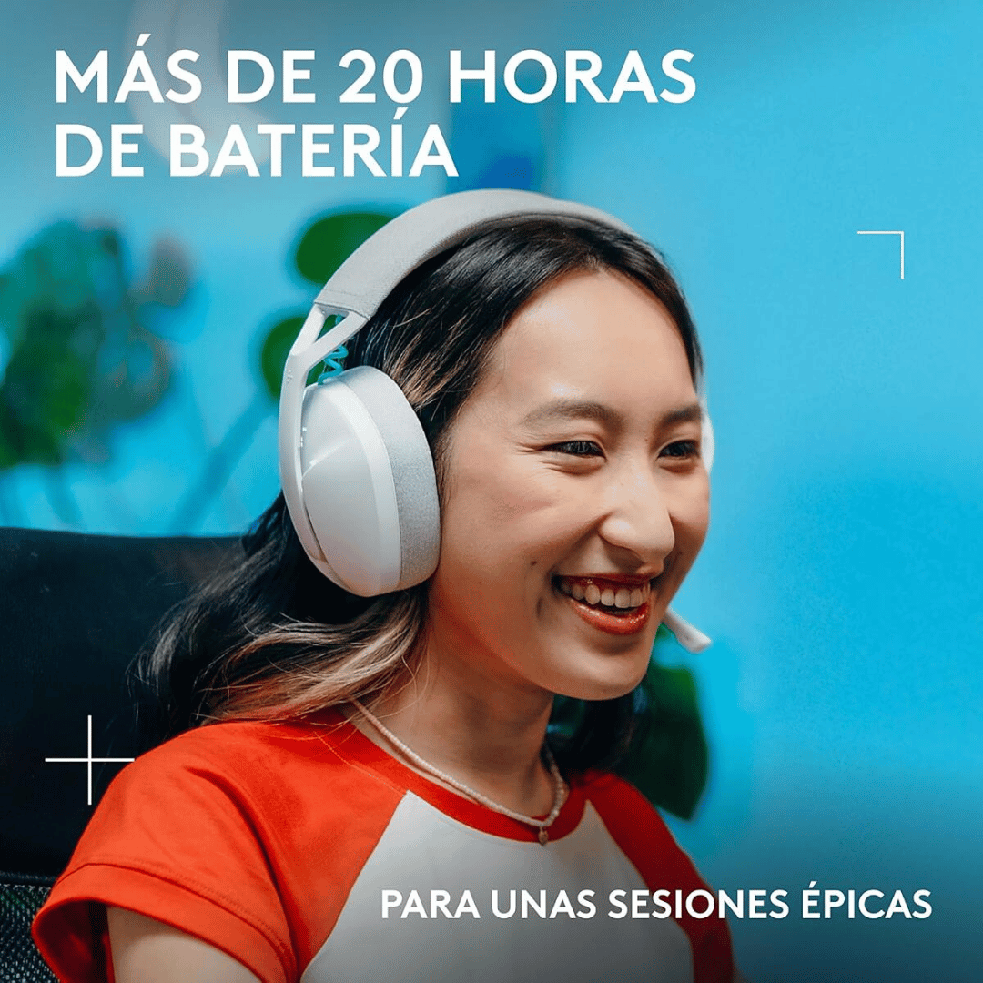Audífono con micrófono Logitech G321, 22h, lightspeed, bt, 40mm, cable usb-c, blanco | 981-001568 - Imagen 7