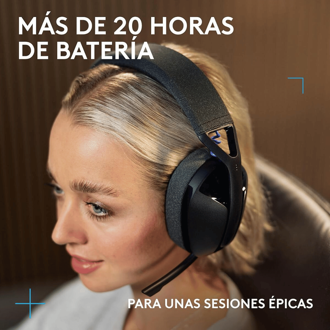 Audífono con micrófono Logitech G321, 22h, lightspeed, bt, 40mm, cable usb-c, negro | 981-001562 - Imagen 6