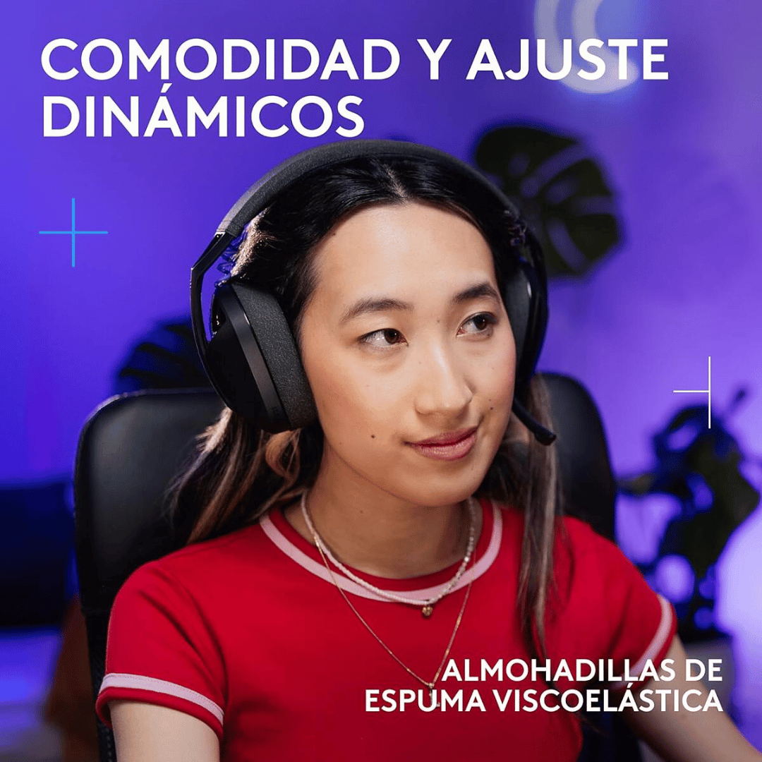 Audífono con micrófono Logitech G321, 22h, lightspeed, bt, 40mm, cable usb-c, negro | 981-001562 - Imagen 9