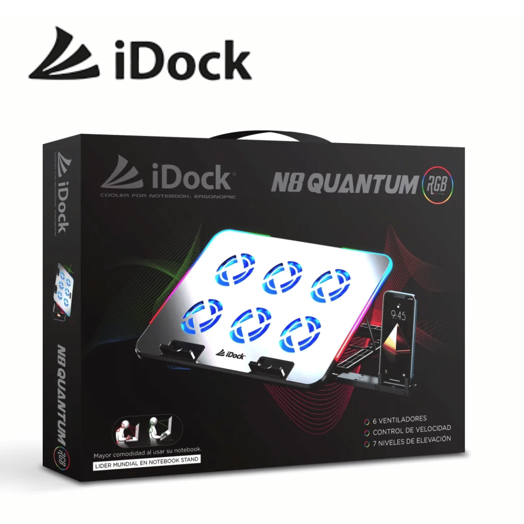 Cooler para laptop iDock N8 RGB QUANTUM II - Imagen 4