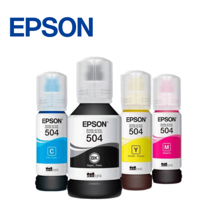 Kit 4 tintas 504 Epson T504, cyan, magenta, amarillo y negro | T504