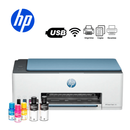 Impresora multifuncional HP Smart Tank 585 con sistema de tinta continua, color, Wi-Fi, HP Smart App, escáner y copia | 1F3Y4A