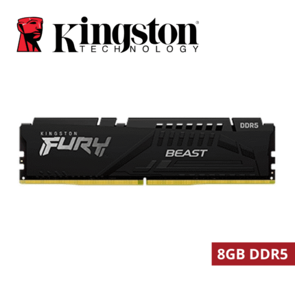 Memoria Kingston Fury Beast 8GB DDR5-5600MT/s, PC5-44800, CL40, 1.25V, 288-Pin, Non-ECC